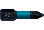 Makita B-63638 Embouts Impact Black 25 mm POZIDRIV (PZ), Hexa 1/4''