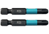 Makita B-63769 Embouts Impact Black 50 mm POZIDRIV (PZ), Hexa 1/4''