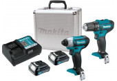 Makita CLX224X Ensemble de 2 machines DF333DZ+TD110DZ (2x1,5Ah+DC10WD+Valise en métal)