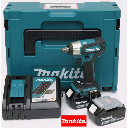 Makita DTW181RTJ Boulonneuse a chocs 1/2", Li-ion LXT, 2x 18V/5,0Ah