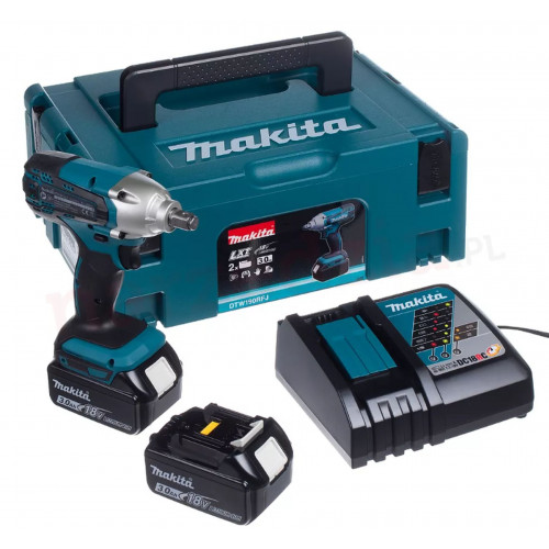 Makita DTW190RFJ Clé a chocs (1/2''/190Nm) Li-ion LXT (2 x 3,0 Ah/18V) Makpac