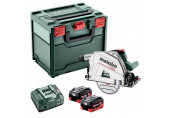 Metabo KT 18 LTX 66 BL Scie circulaire submersible sans fil (2x5,5 Ah/18 V) MetaBOX, 60186