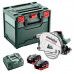 Metabo KT 18 LTX 66 BL Scie circulaire submersible sans fil (2x5,5 Ah/18 V) MetaBOX, 60186