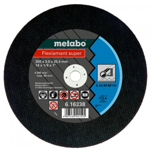 Metabo Flexiamant super Disque a tronçonner pour acier 350x3,0x25,4 616338000