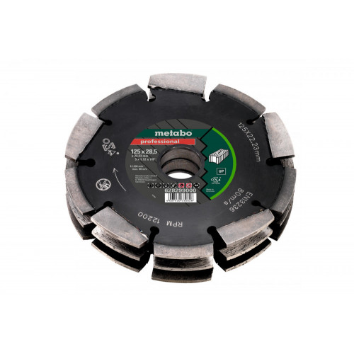 Metabo Disque de fraisage diamanté 3 rangées 125x28,5x22,23 mm professionnel UP 628299000