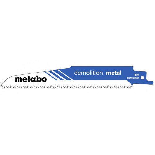 Metabo 5 lames de scie sabre « demolition metal » 150 x 1,6 mm 631992000