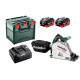 Metabo KT 18 LTX 66 BL Scie circulaire plongeante sans fil (18V/2x8,0Ah) MetaBOX,601866810