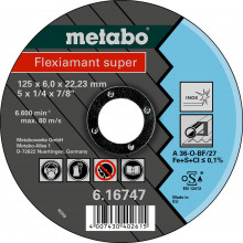 Metabo Flexiamant Super 125 x 6,0 x 22,23 inox, meule d'ébarbage 616747000