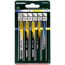 Metabo Jeu de lames pour scies alternatives métal, bois, plastique 5 pcs 623645000