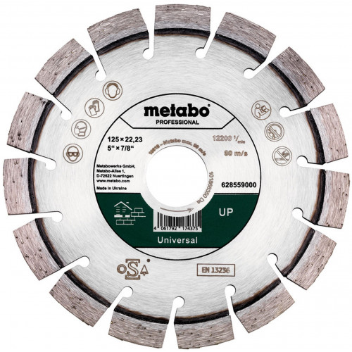 Metabo Meule de tronçonnage diamantée 125x22,23mm Professional 628559000