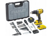 Stanley SFMCD715D2A-QW FatMax V20 Perceuse visseuse a percussion 18V avec 100 accessoires