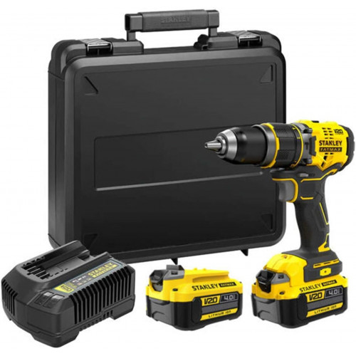 Stanley SFMCD715M2K-QW V20 Perceuse visseuse a percussion (60Nm/18V/2x2,0Ah), coffret