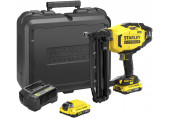 Stanley SFMCN616D2K FatMax V20 Cloueur de Finition 16 Ga Sans Fil (18V/2x2,0Ah), coffret