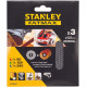 Stanley STA39267-XJ Assortiment de 3 abrasifs excentrique 125mm, 1xP80, 1xP120, 1xP240