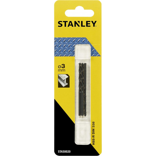 Stanley STA50020-QZ Forets a métaux HSS-R 3,0 x 61-33mm (3pcs)