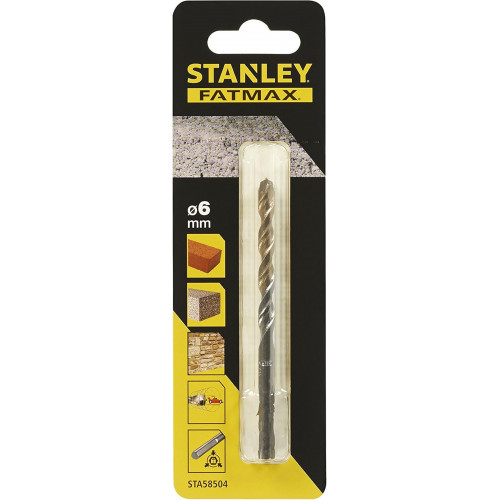 Stanley STA58504-QZ FatMax Foret a béton, pierre et maçonnerie 6,0x100-60mm