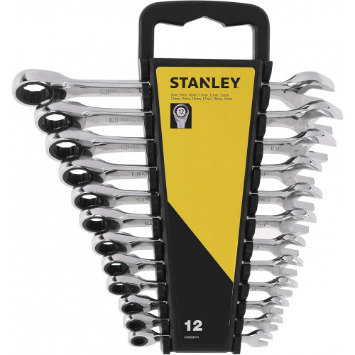 Stanley STMT82847-0 Clés mixtes a cliquet (8-19mm) - jeu de 12pcs