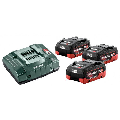 Metabo Basic-Set 18V 3 x LiHD 5,5 Ah 685074000