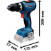 BOSCH GSB 18V-65 PROFESSIONAL Perceuse-visseuse a percussion, 2 x 4.0Ah, L-case 06019N3307