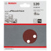 BOSCH Feuille abrasive C430, pack de 5 125 mm , 120 2608605643