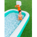 BESTWAY Dunk N' Splash Piscine familiale avec panier de basket, 251 x 168 x 102 cm 54445