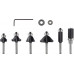 BOSCH Kit de 6 fraises a araser et de bordage a queue de 1/4" 2607017470