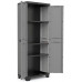 KIS STILO HAUTE Armoire de rangement 68x39x173cm gris/noir