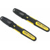 Stanley 0-47-314 FatMax Marqueur noir permanent pointe large biseautee, 2pcs